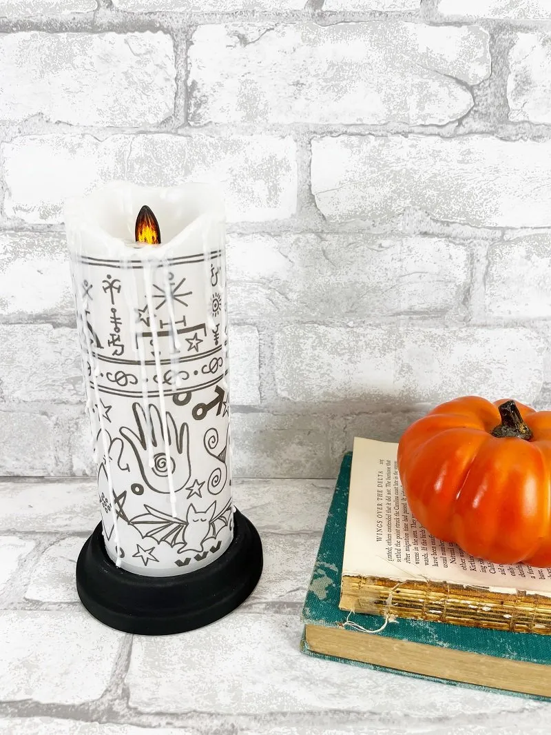 DIY Black Flame Candle a Hocus Pocus Craft