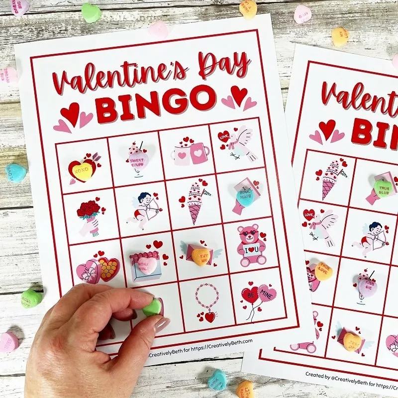 Valentine Bingo Cards Free Printable (24 Sets)