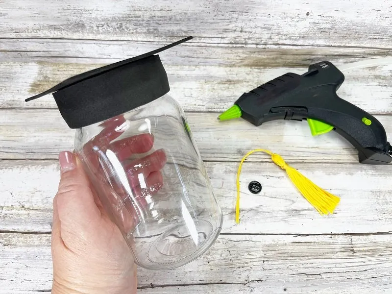 Dollar Tree DIY Mason Jar Graduation Cap