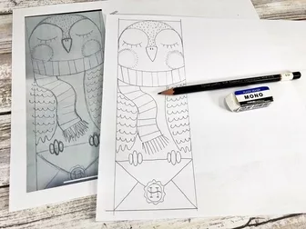 FREE Harry Potter Owl Bookmark to Print and Color