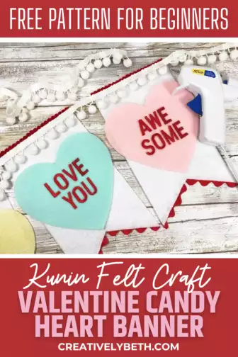 How to sew felt candy hearts