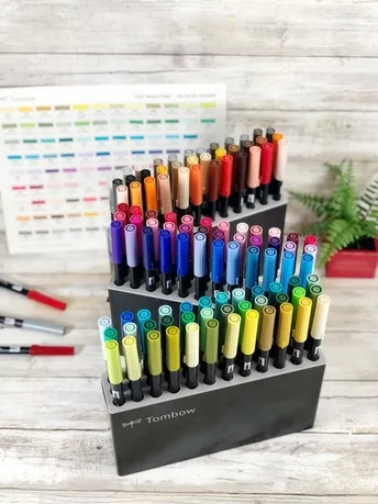 How to Organize Your Tombow Dual Brush Pens + What those numbers