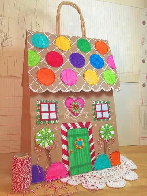 Gingerbread House Gift Bag Craft