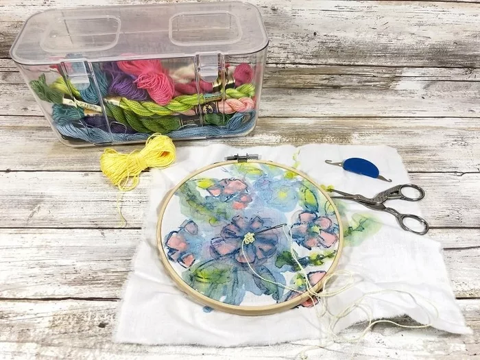 Color You Embroidery Bag Portable Embroidery Project Bag Storage Craft  Supply Organizers and Storage for Embroidery
