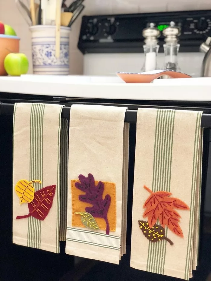 Easy DIY Embroidered Tea Towels - Twelve On Main