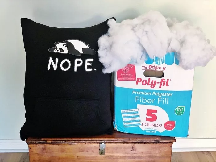 Easy Upcycled Sweatshirt Pillow Stuffed with Poly-Fil®