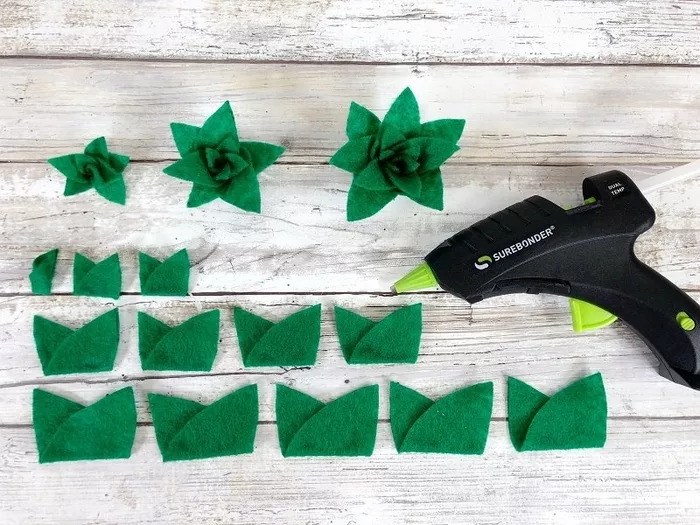 How To Make Folded Felt Flowers - AppleGreen Cottage