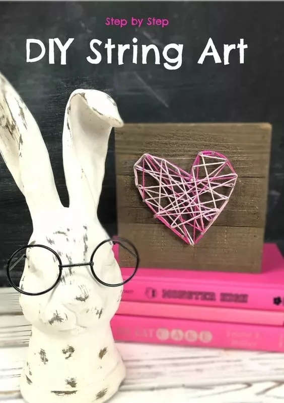 String Art for beginners - Heart - step by step DIY tutorial 