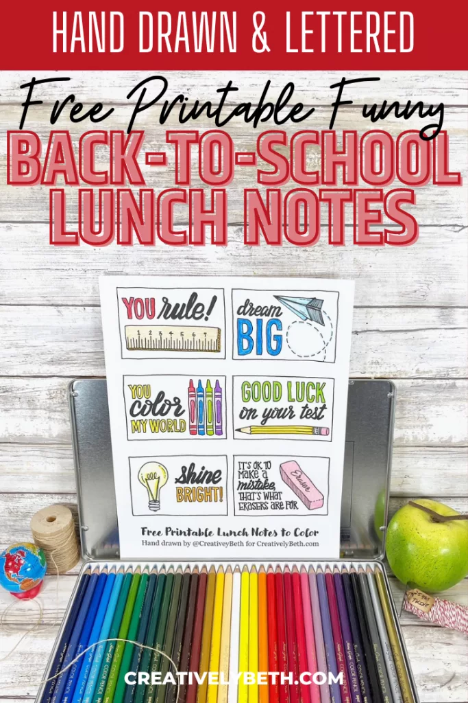 Pack with Love with Back to School Lunch Box Note Printables - Strawberry  Blondie Kitchen