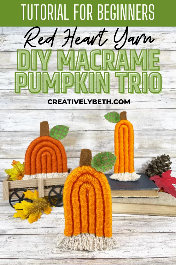 DIY Macrame Pumpkins with Red Heart Yarn