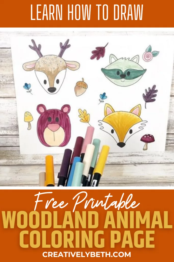 Woodland Animal Drawing for Kids 2