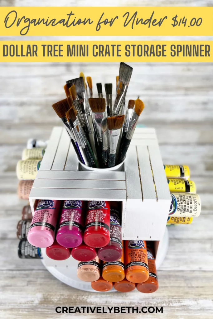 Dollar Tree Mini Crate Storage Organizer for Crafts