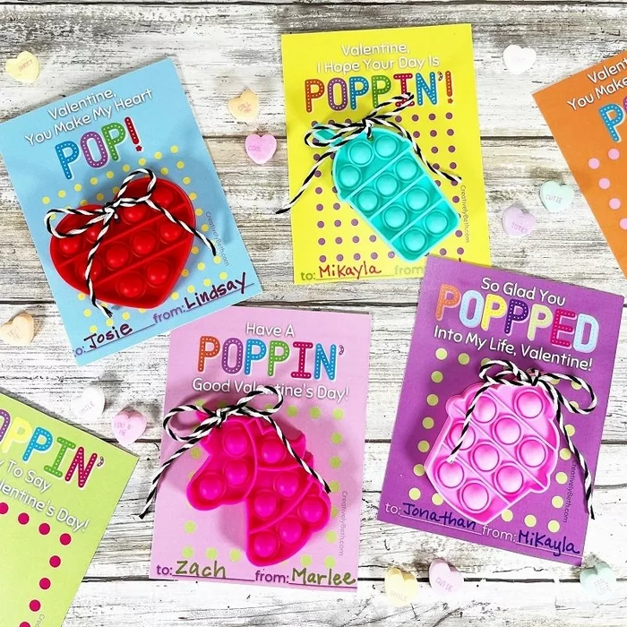 Pop-It Valentine's Day Cards
