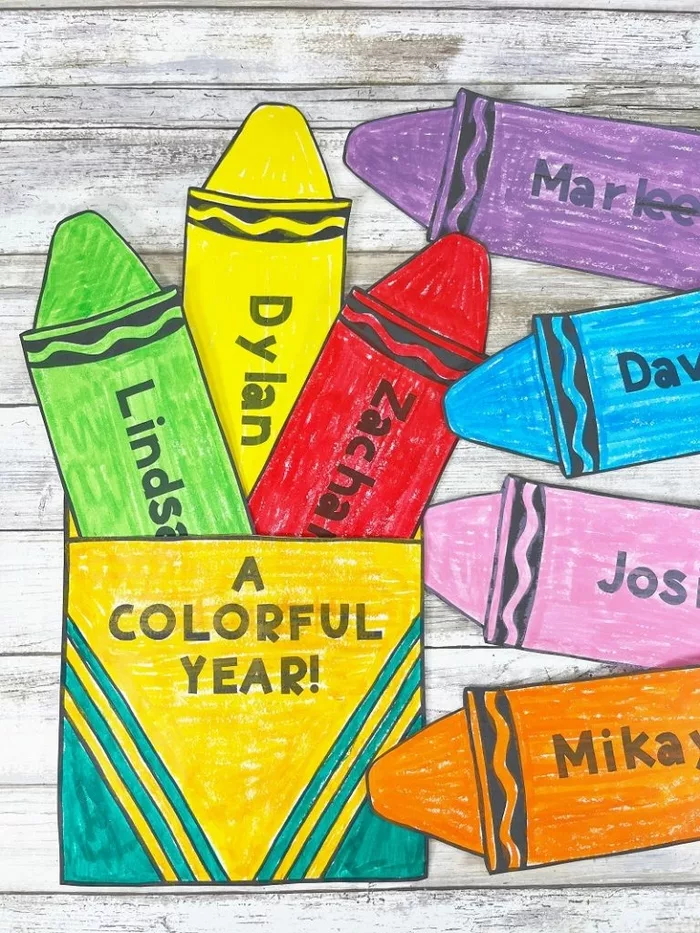 Color Crayons Educational Poster Graphic by Kids Zone · Creative Fabrica