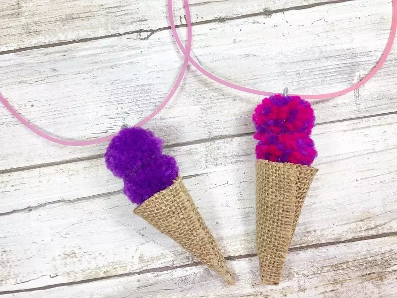 How to Make Pom Pom Ice Cream Cones