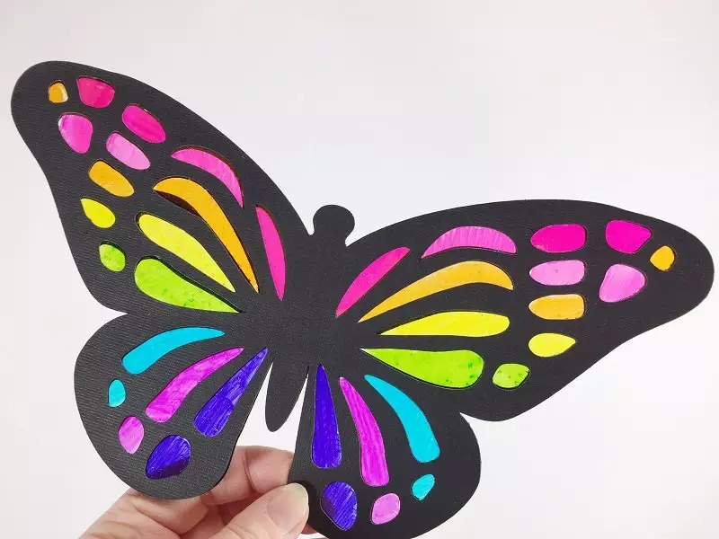 Cricut Butterfly Sun Catchers DIY Kids Craft