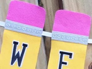 Back to School Pencil Banner with Kunin Felt