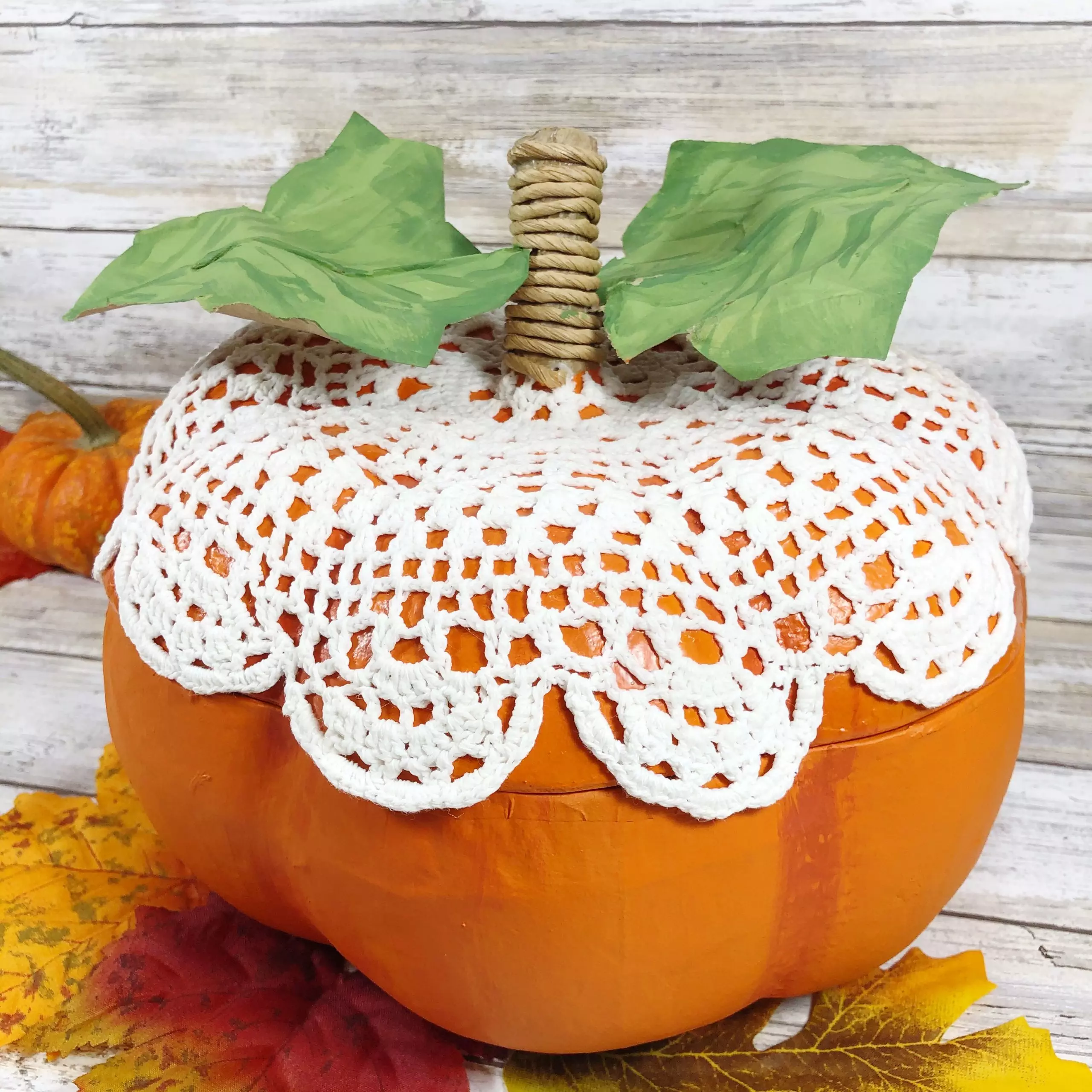 Embellish Pumpkins with Lace a 30 Minute Craft