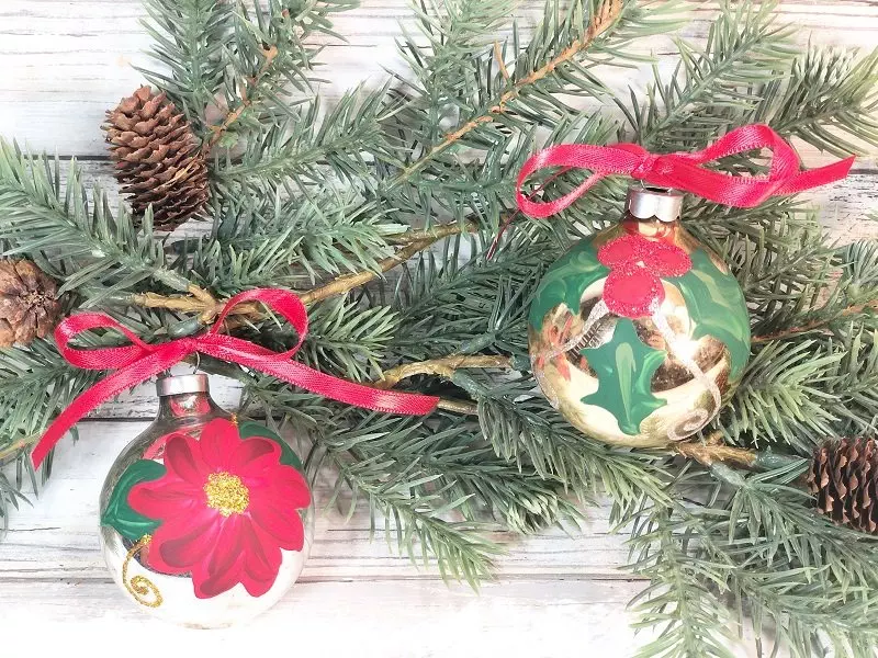 DIY Hand Painted Christmas Ornaments