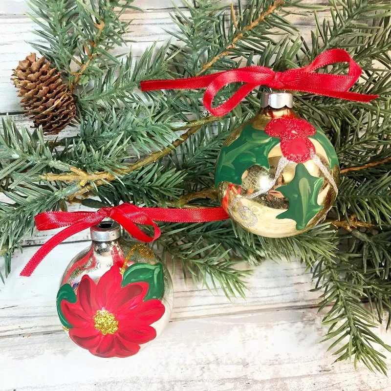 Easy Hand Painted Glass Ornaments With Decoart