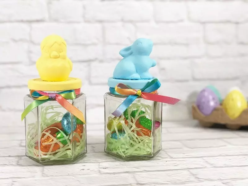 How to Make an Easy Springtime Bunny Candy Jar - Ideas for the Home