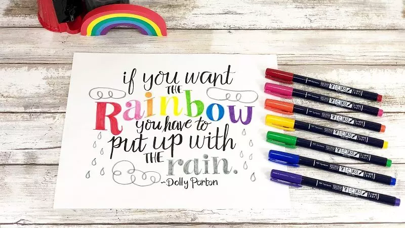 STMT DIY HAND LETTERING - Over the Rainbow