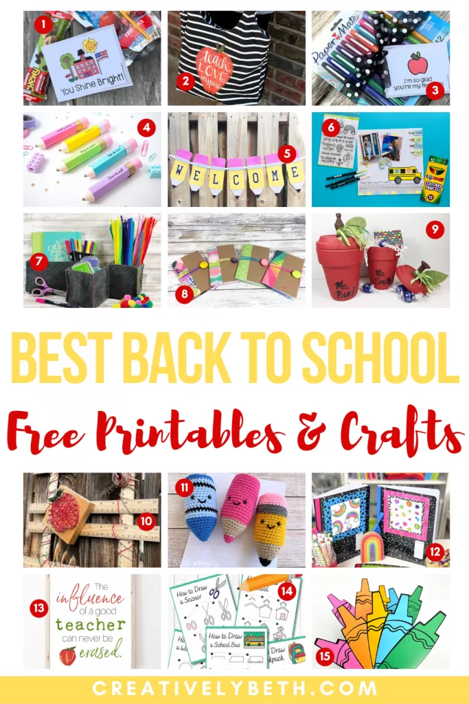 70+ BEST Back-to-School Crafts and Free Printables