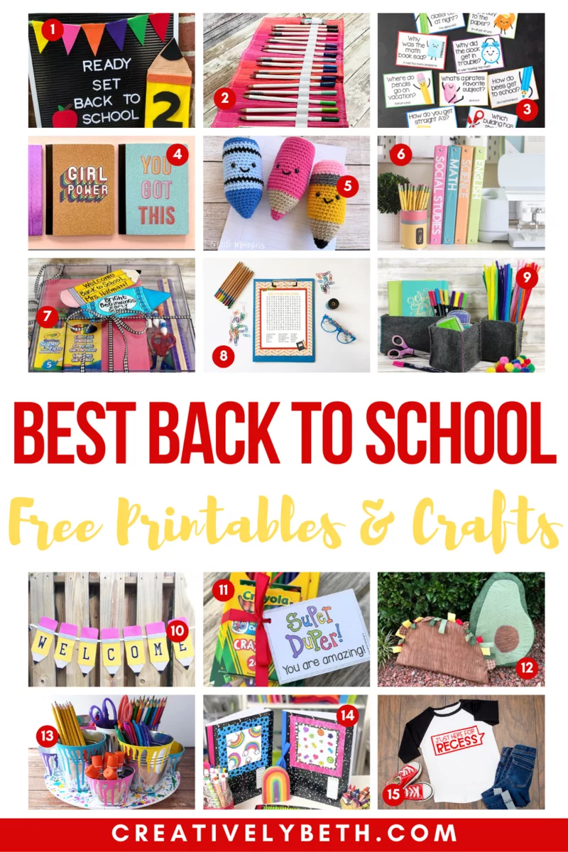 70+ BEST Back-to-School Crafts and Free Printables