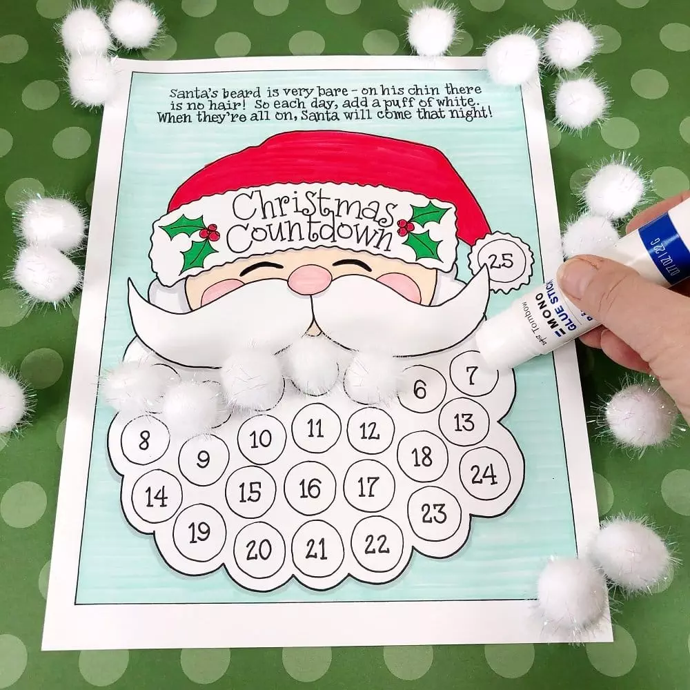 FREE PRINTABLE SANTA COUNTDOWN CREATIVELY BETH 05 | Creatively Beth