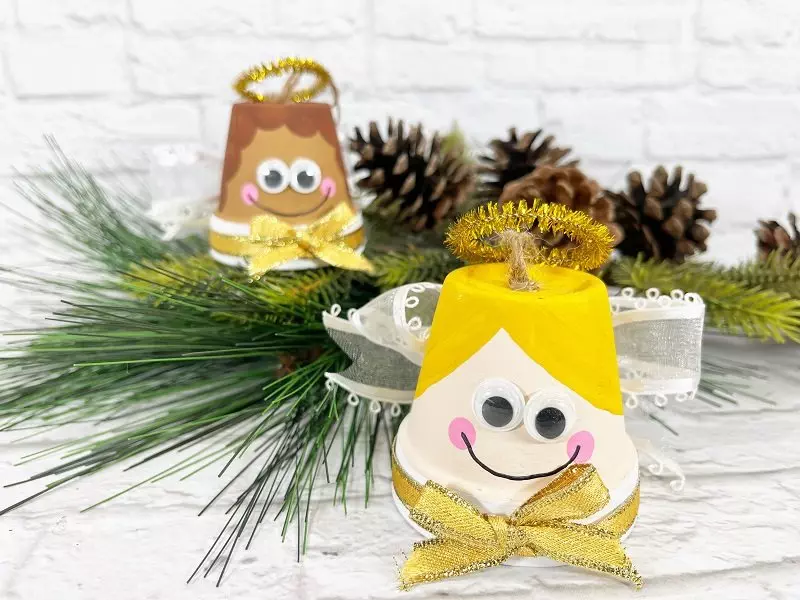 Make a Flower Pot Reindeer Bell Ornament » Dollar Store Crafts