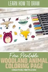 Easy Woodland Animal Doodles and FREE Printables!