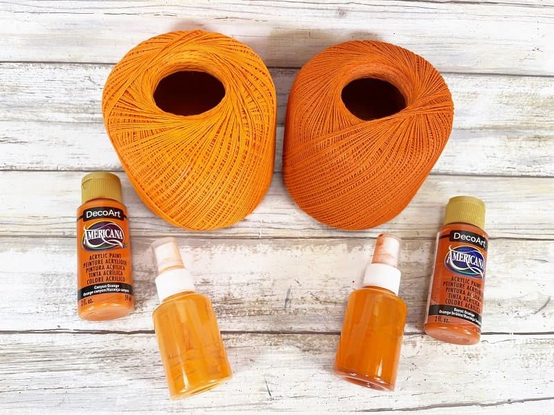 Thread Pumpkin Upcycled Crochet Thread Ball Pumpkins DIY for Fall