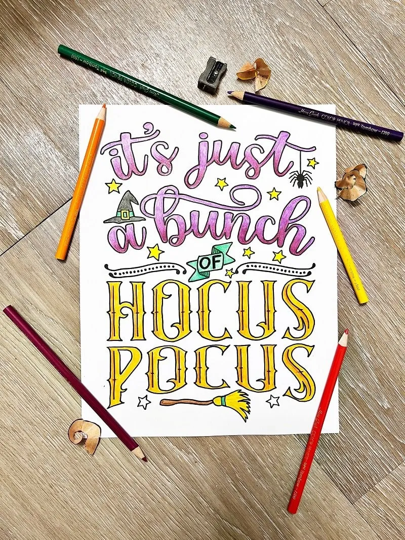 Hocus Pocus Craft Free Printable Coloring Page Hocus Pocus Craft Free Printable Coloring Page