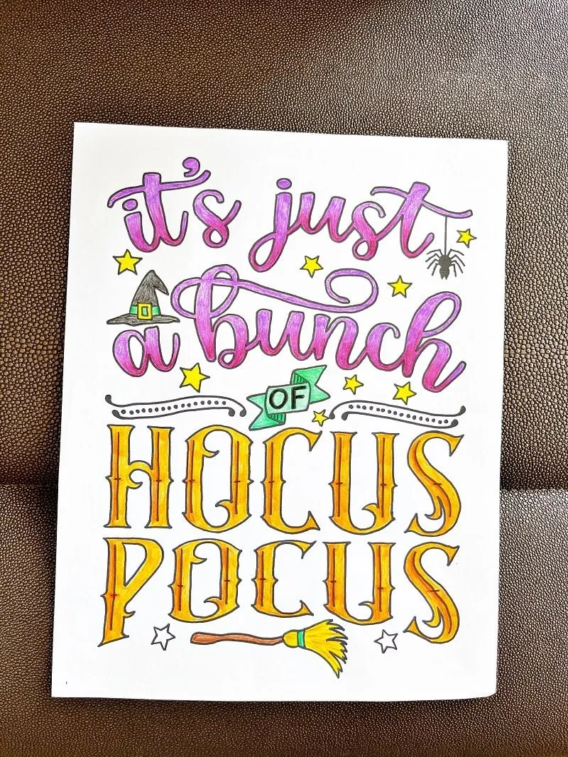 Hocus Pocus Craft Free Printable Coloring Page Hocus Pocus Craft Free Printable Coloring Page