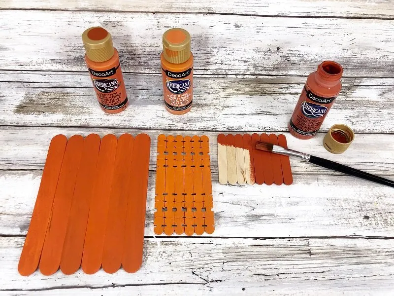 Craft Stick Pumpkin Trio Dollar Tree Craft