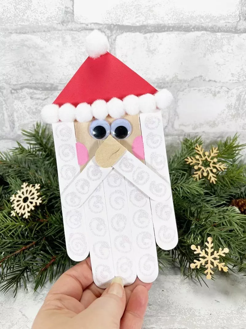 Dollar Tree Christmas Craft Stick Santa