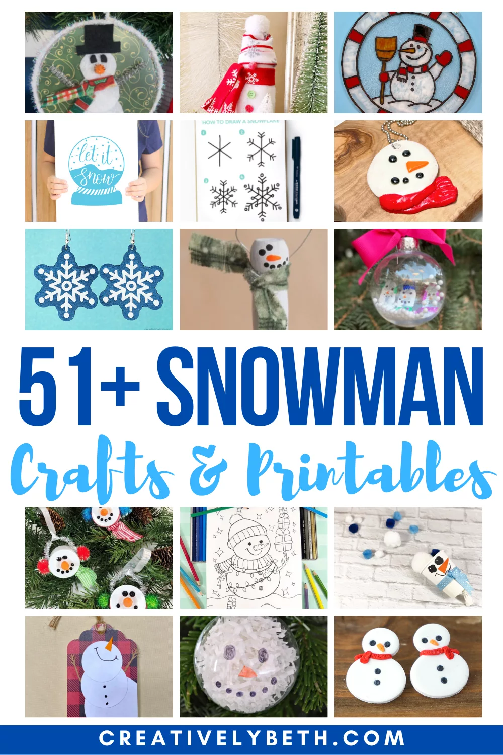 51 BEST Snowman Crafts For Preschoolers, Kids AND Adults!