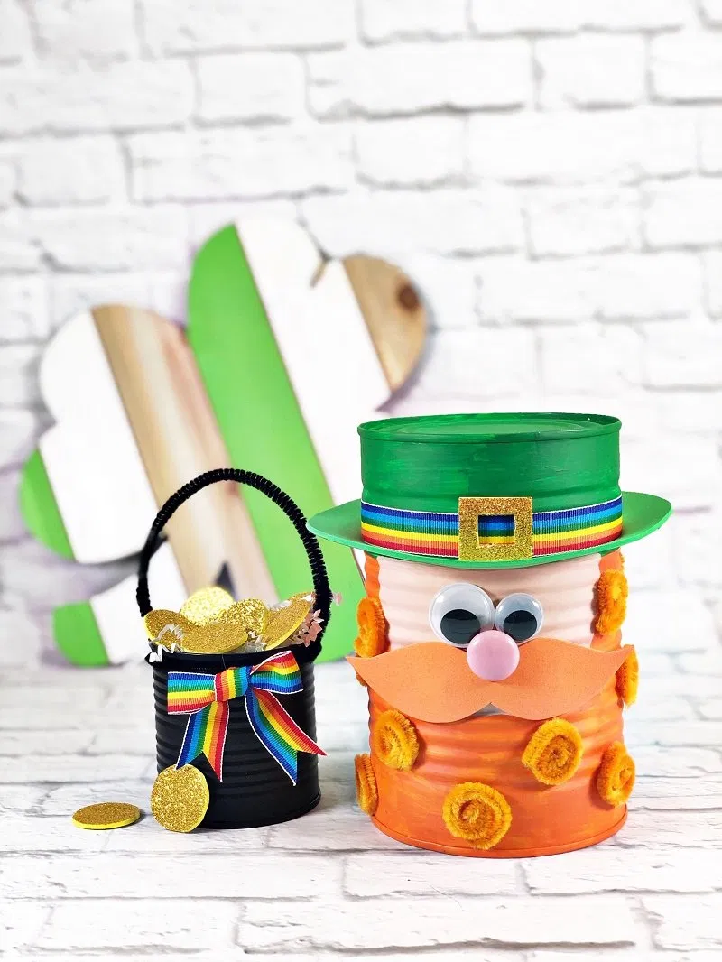 Recycled Tin Can Leprechaun Craft
