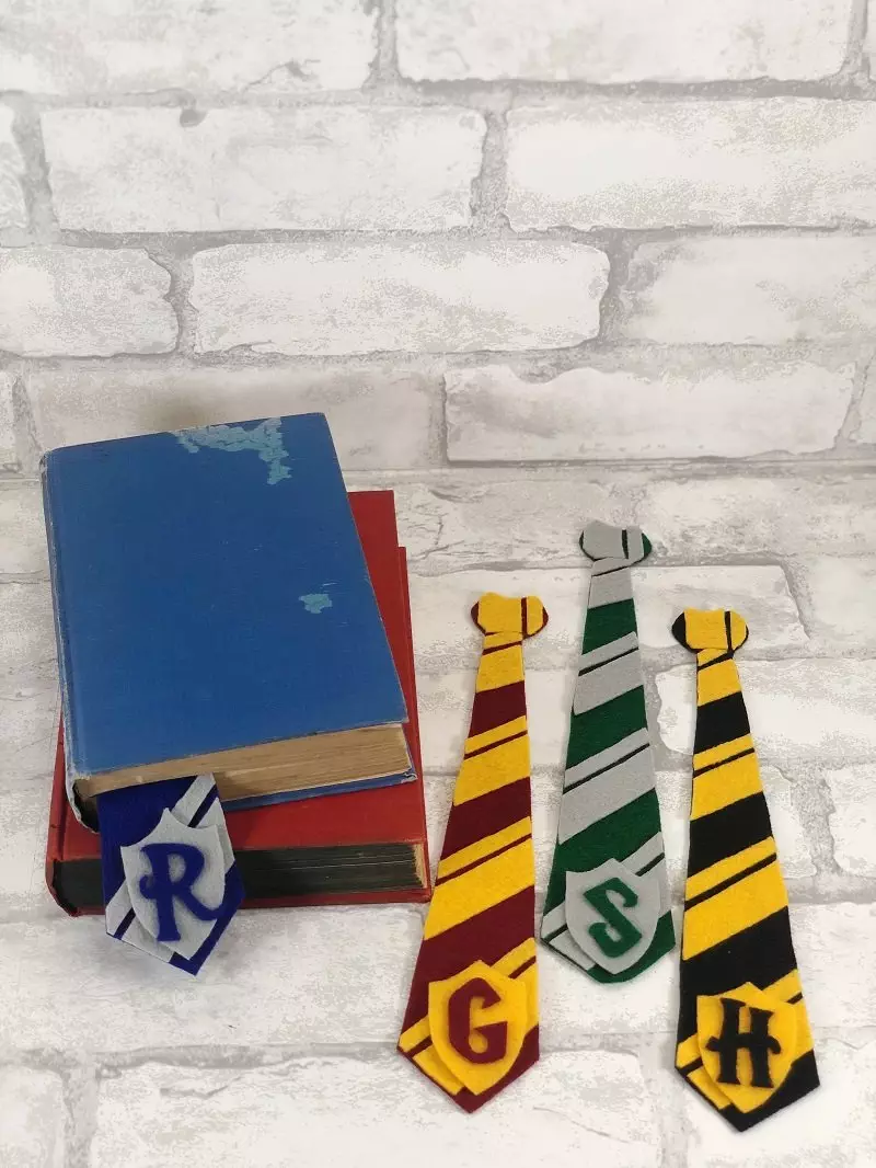 Hogwarts House Tie Bookmarks Harry Potter Crafts