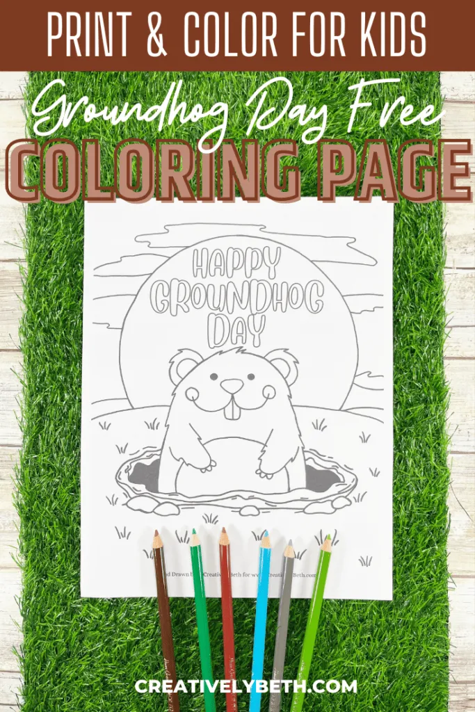 Groundhog Printable Coloring Page