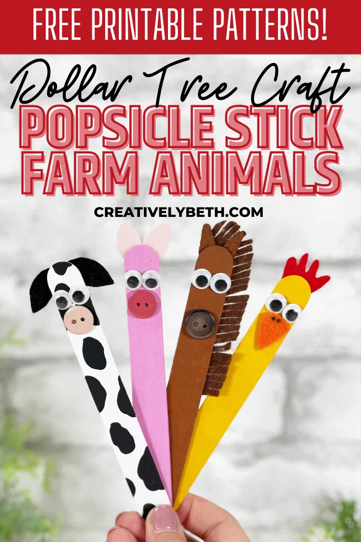 Craft Stick Farm Animals