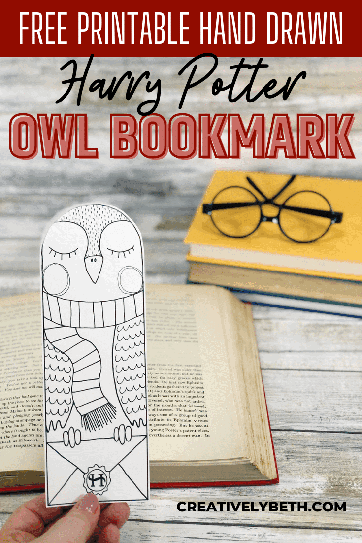 FREE Harry Potter Owl Bookmark to Print and Color