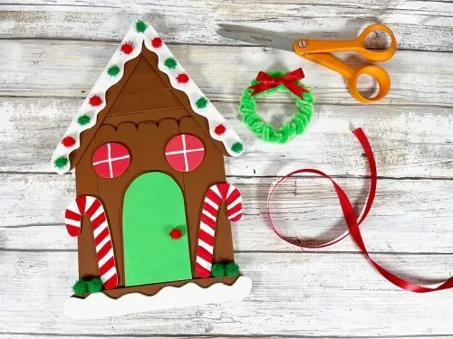 Dollar Tree Christmas Craft Stick Gingerbread House