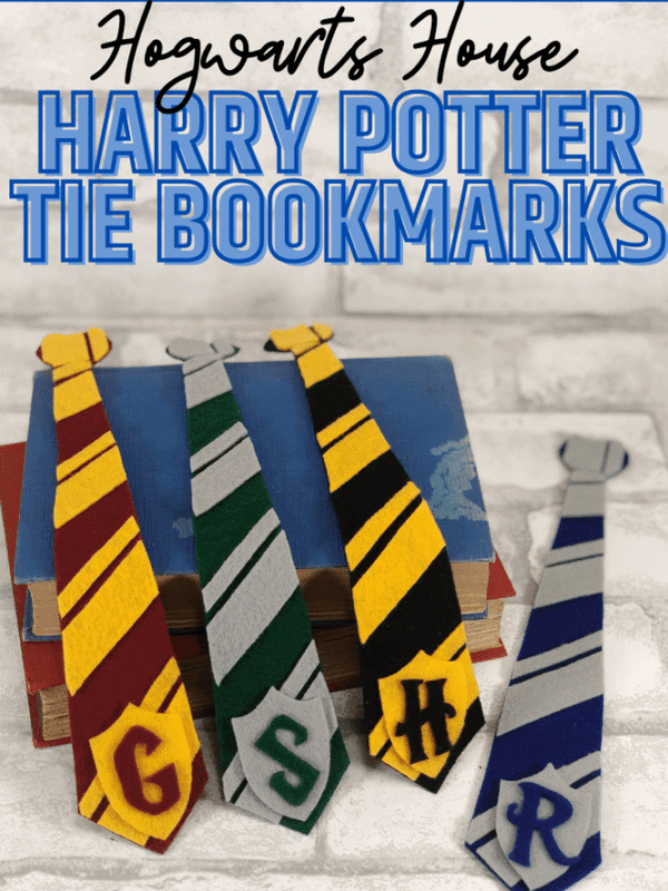 Hogwarts House Tie Bookmark Harry Potter Crafts Story | Creatively Beth